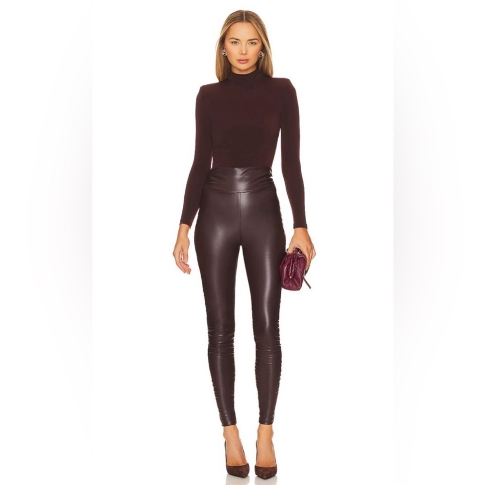 NWT Nookie Viktoria Faux Leather Pants Chocolate Brown Small